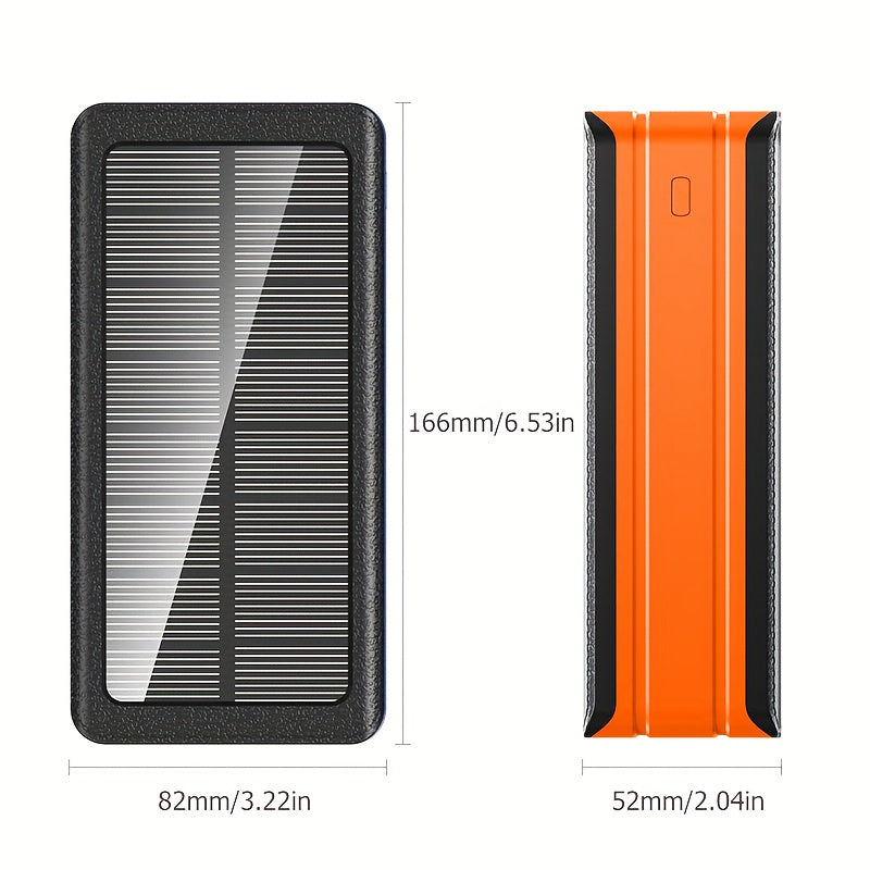 81000mAh Solar Power Bank with 32 LED Camping Light, 30W Super Fast Charging, 2-in-1 Portable Solar Generator & Power Bank, 5-Device Charging, USB-C/PD/DC Input/Output, 36V Low Voltage, 32 LED Flashlight, Compact & Lightweight for Camping, Travel,