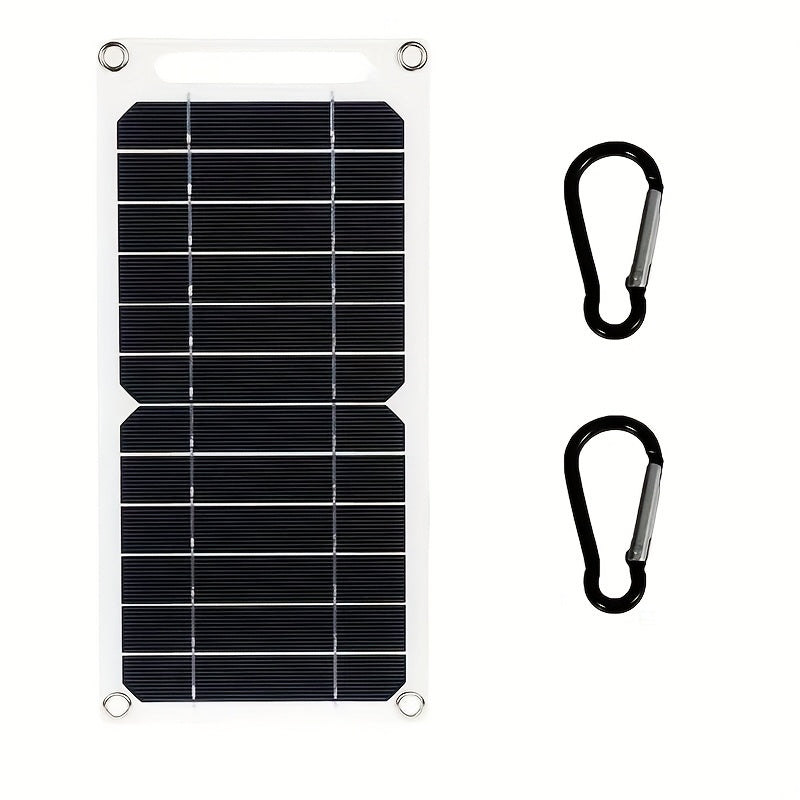 1pc Portable Solar Charger, Lightweight And Convenient, Can Charge Mobile Phones, Flashlights, Mobile Power Supplies, Sports Cameras, Small Fans And Other Devices, Local Warehouse Christmas Halloween Gifts
