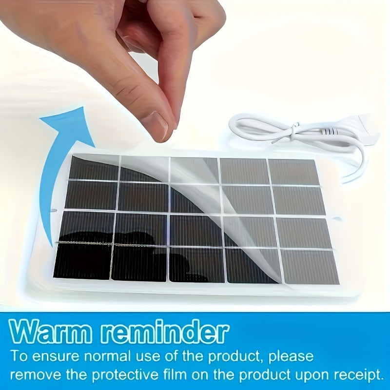 Portable USB Solar Panel Charger with LED Indicator – Compact Multi-Function Outdoor Power Supply for Travel, Camping & Emergencies – Ideal for Devices, Flashlights, Fans & More | High-Quality Solar Charger, Emergency Charger | Compact Design | Durable
