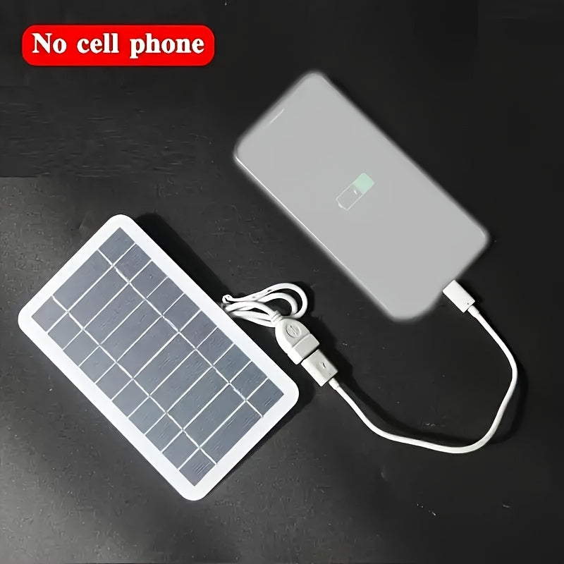 Portable USB Solar Panel Charger with LED Indicator – Compact Multi-Function Outdoor Power Supply for Travel, Camping & Emergencies – Ideal for Devices, Flashlights, Fans & More | High-Quality Solar Charger, Emergency Charger | Compact Design | Durable