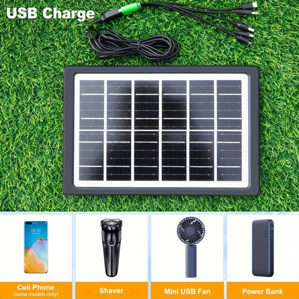 1 Portable 6V 6W Solar Panel Charger with USB. Safe Charging Stabilizer for Power Banks, Phones. Ideal for Outdoor Camping, Home Use. Lightweight, Rectangular Design. Backup Battery Included.