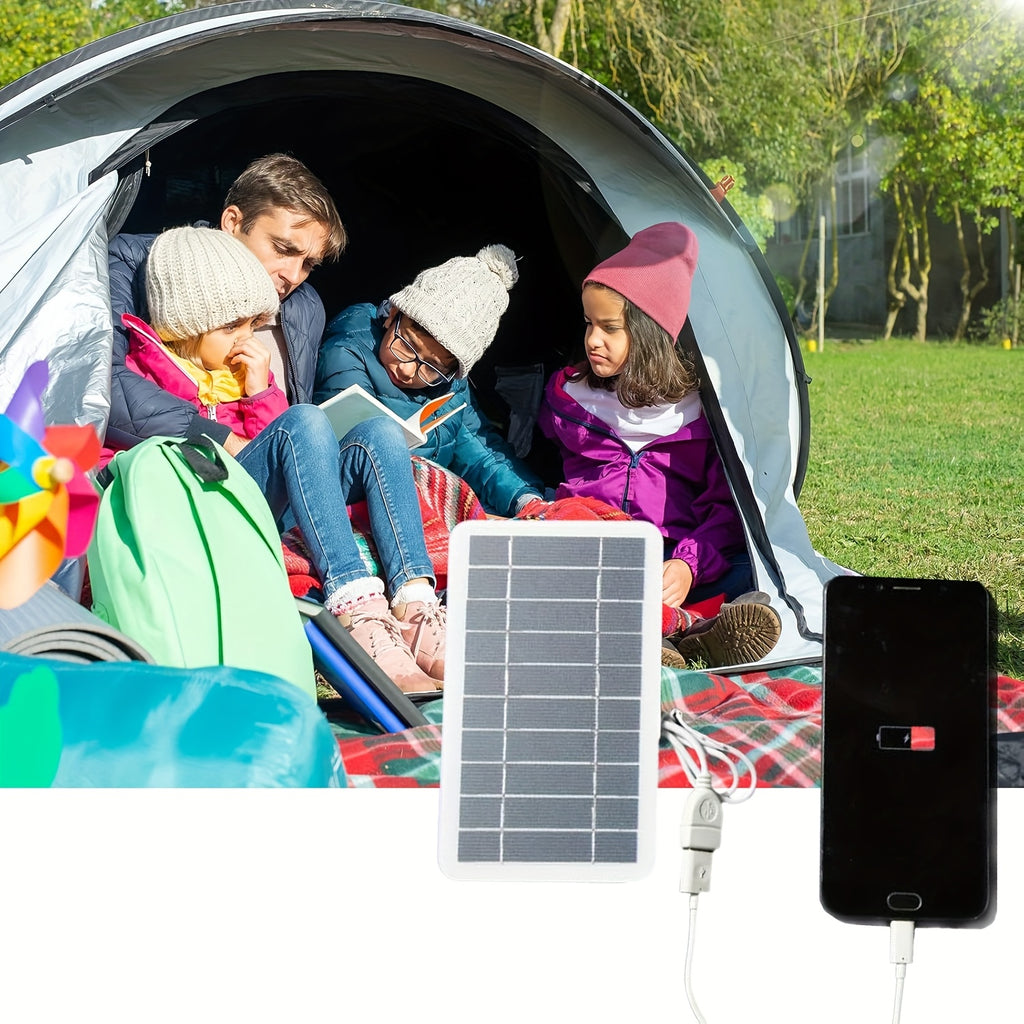 1pc Portable Solar Charger, Lightweight And Convenient, Can Charge Mobile Phones, Flashlights, Mobile Power Supplies, Sports Cameras, Small Fans And Other Devices, Local Warehouse Christmas Halloween Gifts