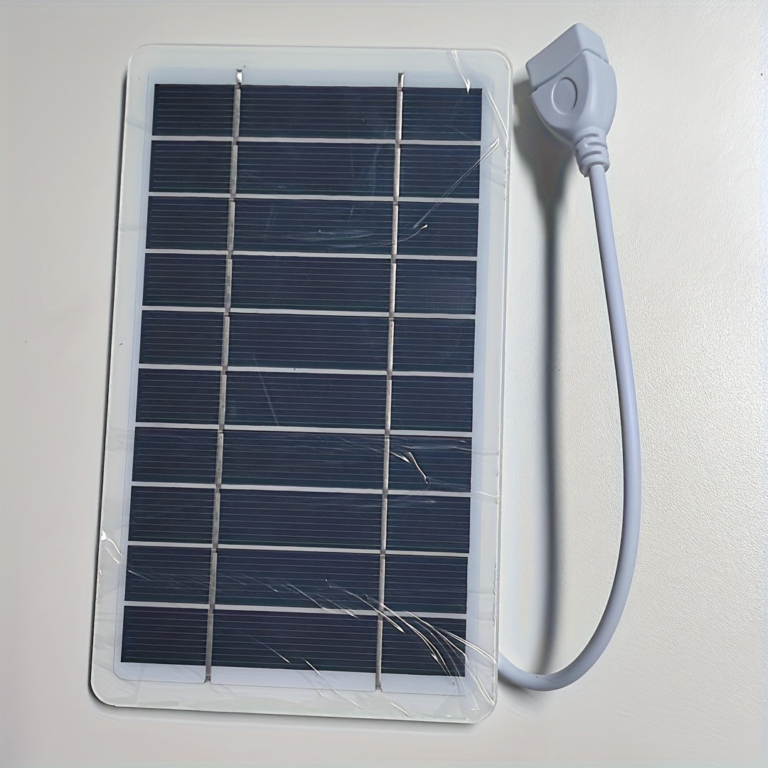 Portable USB Solar Panel Charger with LED Indicator – Compact Multi-Function Outdoor Power Supply for Travel, Camping & Emergencies – Ideal for Devices, Flashlights, Fans & More | High-Quality Solar Charger, Emergency Charger | Compact Design | Durable