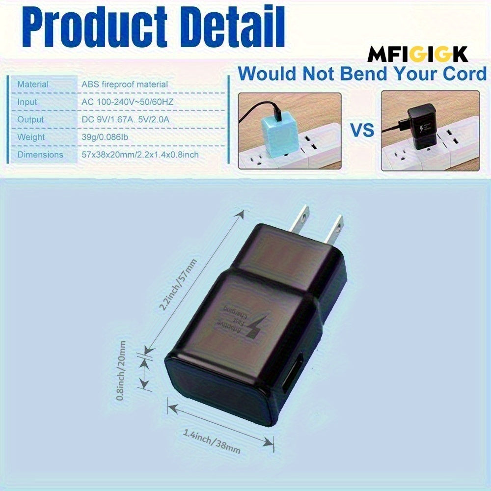 [10pcs Fast USB Wall Charger] 10pcs Fast Charger Block Wall Power Adapter | USB Charging Head for S23 S22 S21 MFIGIGK, USB Charger Fast Charging, Fast Charger for Android, Super Fast USB Charger, Mobile Charger Fast Charging, Phone Fast Charger, Phone