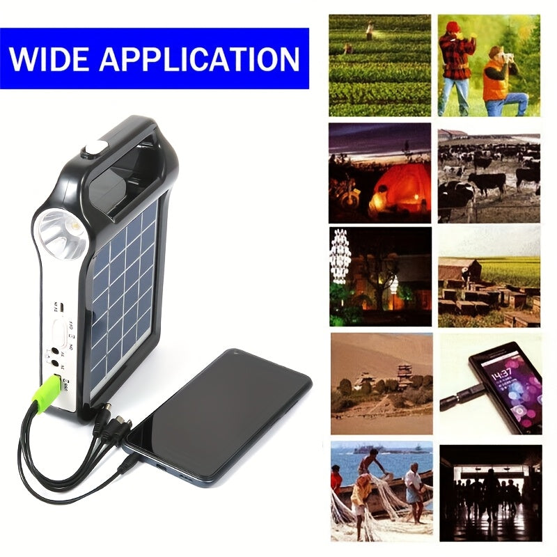 2Pcs Portable 6V Rechargeable Solar Panel Power Storage Generator System USB Charger With Lamp Lighting Home Solar Energy System Kit Fast Phone Charger Outdoor lighting