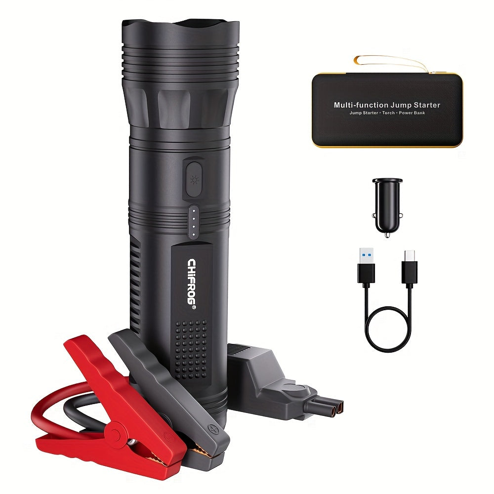 Portable Flashlight Jump Starter Power Bank Car Battery Pack Booster
