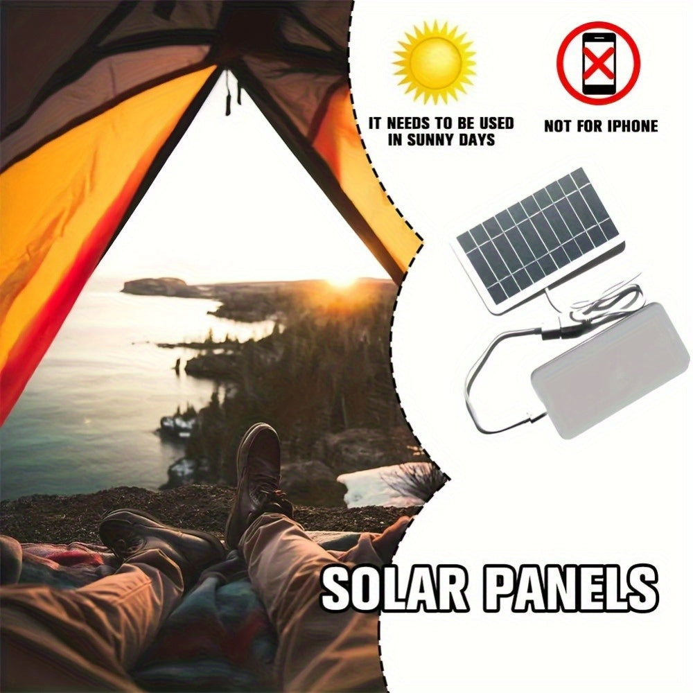 1 Portable 6V 6W Solar Panel Charger with USB. Safe Charging Stabilizer for Power Banks, Phones. Ideal for Outdoor Camping, Home Use. Lightweight, Rectangular Design. Backup Battery Included.