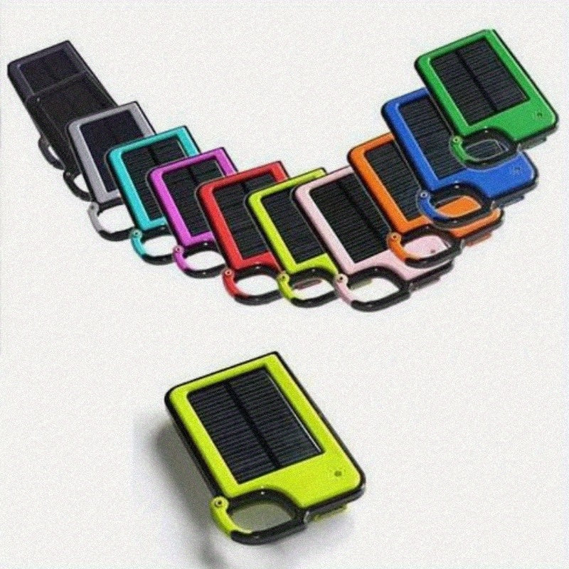 Clip-On Solar Charger for Smartphones - Portable USB-Powered Charger with 5 Color Options (Black, Green, Blue, Orange, Red) - Compact Design for Outdoor Activities, Travel & Camping, Solar Phone Charger, Travel Charging Solution, Vibrant Clipon Design,