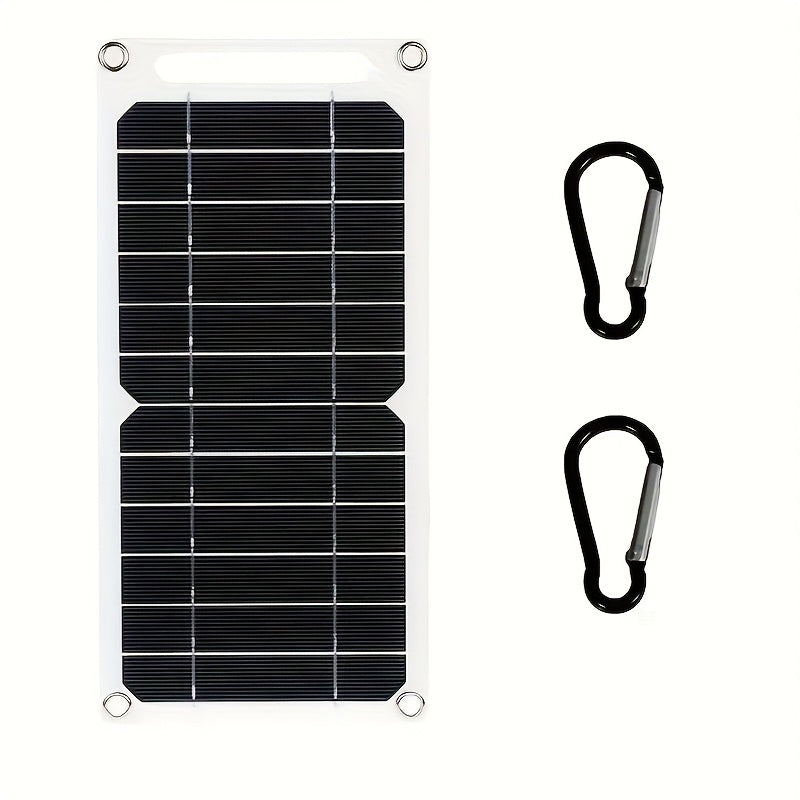 1pc Portable Solar Charger, Lightweight And Convenient, Can Charge Mobile Phones, Flashlights, Mobile Power Supplies, Sports Cameras, Small Fans And Other Devices, Local Warehouse Christmas Halloween Gifts