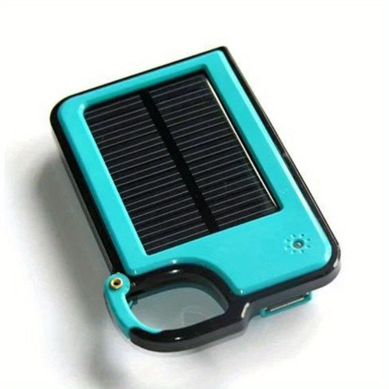 Clip-On Solar Charger for Smartphones - Portable USB-Powered Charger with 5 Color Options (Black, Green, Blue, Orange, Red) - Compact Design for Outdoor Activities, Travel & Camping, Solar Phone Charger, Travel Charging Solution, Vibrant Clipon Design,