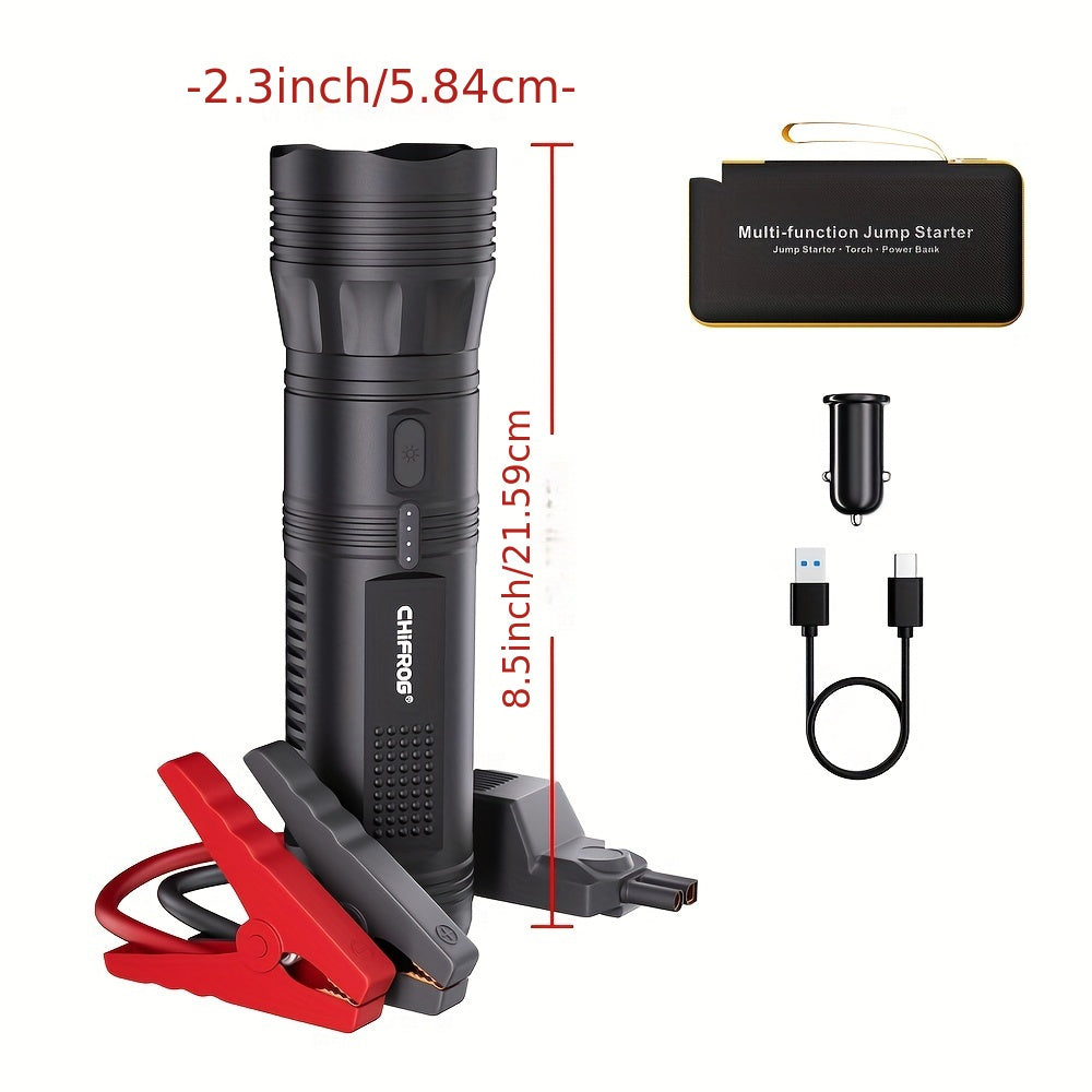 Portable Flashlight Jump Starter Power Bank Car Battery Pack Booster