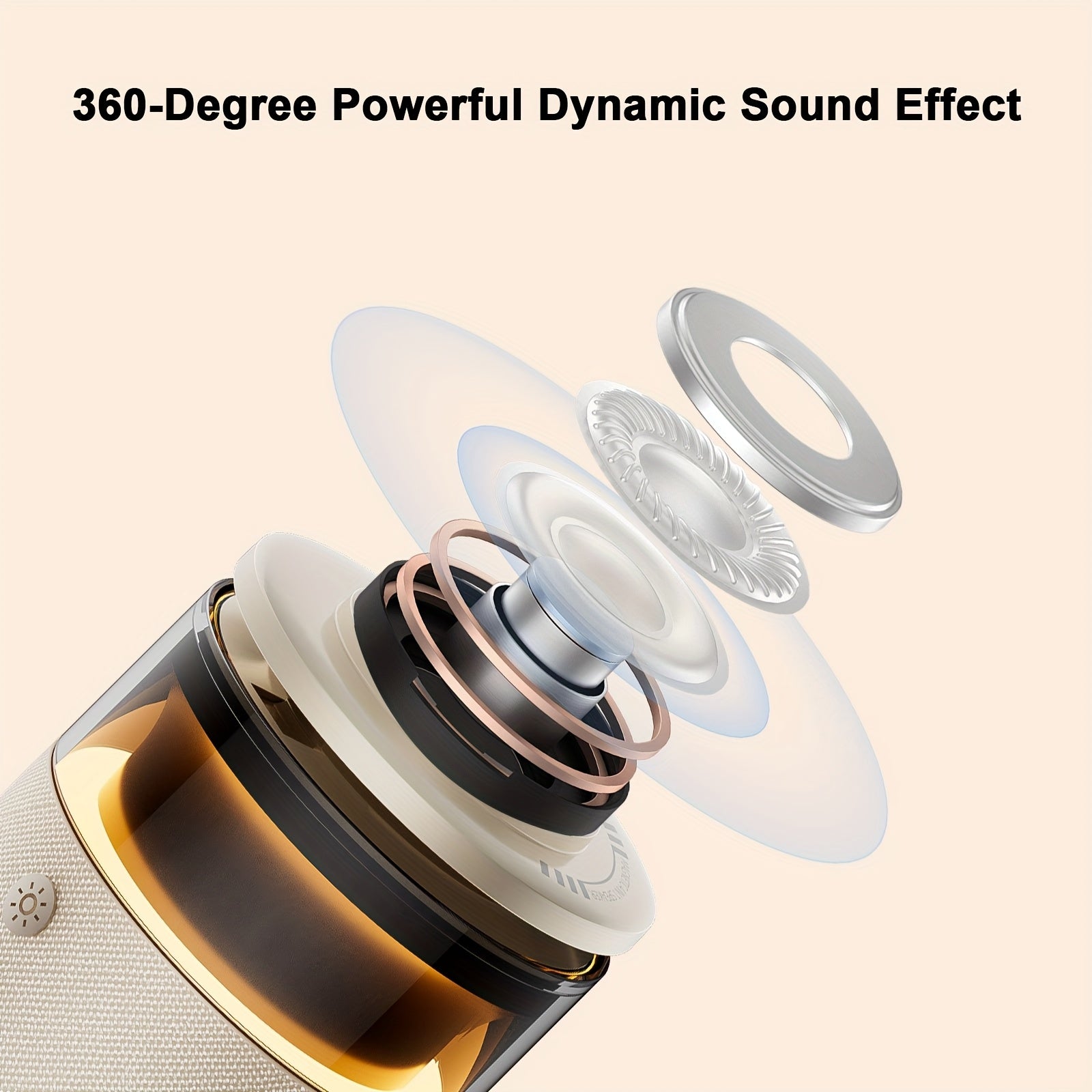 Mini LED Light Multifunctional Fast Wireless Charger, Phone Stand, Portable Speaker Hi-FI Sound Quality, LED Night Light, Cell Phone Wireless Charging Station, for iPhone 16 15 14 13 12 All Series, for Airpods 4/ 3/ 2/ Pro/ Pro 2/ Pro 3, Earbuds, Apple