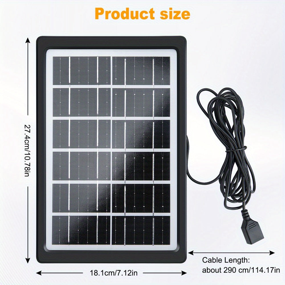 1 Portable 6V 6W Solar Panel Charger with USB. Safe Charging Stabilizer for Power Banks, Phones. Ideal for Outdoor Camping, Home Use. Lightweight, Rectangular Design. Backup Battery Included.