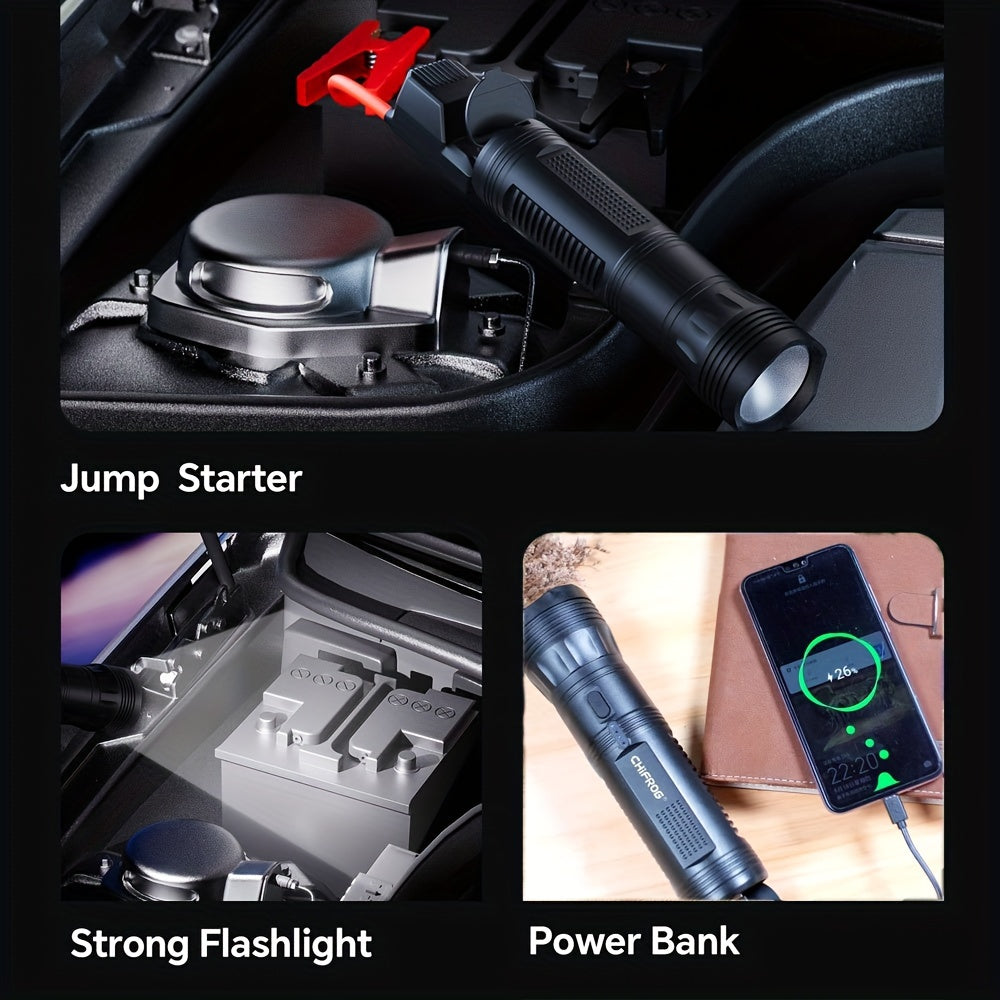 Portable Flashlight Jump Starter Power Bank Car Battery Pack Booster