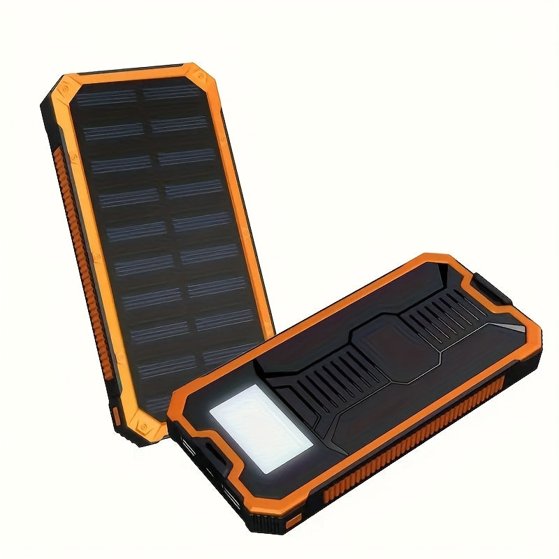 Solar Charger - 10, 000/20000mAh 5V-2A 10W Solar Charger Power Bank - Portable Solar Phone Panel Charger, Dual USB Port Battery Pack Charger, Suitable for All Mobile Phones And Electronic Devices - Long-lasting, Suitable for Travel And Camping, LED