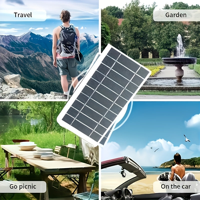 Portable USB Solar Panel Charger with LED Indicator – Compact Multi-Function Outdoor Power Supply for Travel, Camping & Emergencies – Ideal for Devices, Flashlights, Fans & More | High-Quality Solar Charger, Emergency Charger | Compact Design | Durable