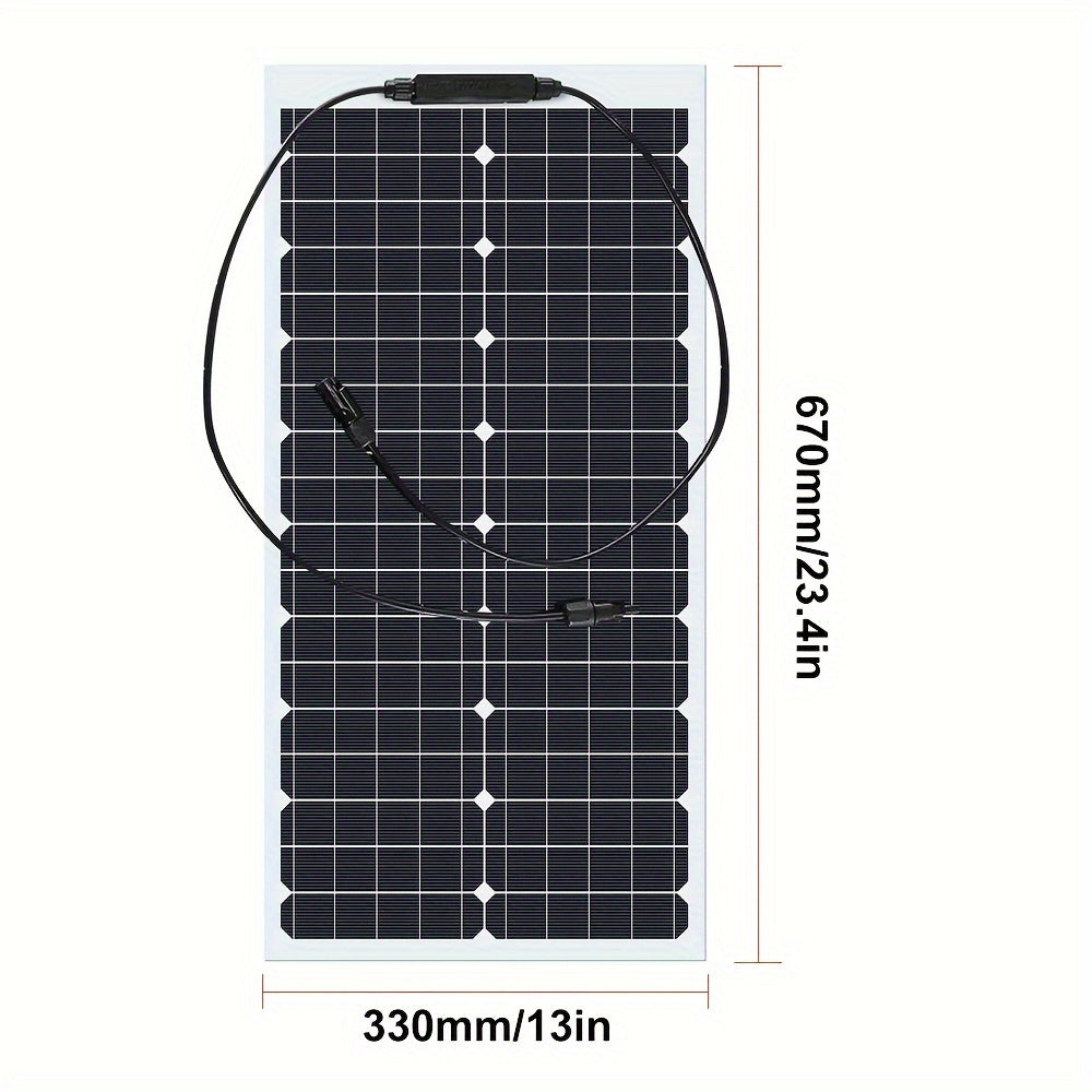 Portable 200W High-Efficiency Monocrystalline Solar Panel Kit with Adjustable Semi-Flexible Design & USB-C/DC Output - Lightweight Foldable Solar Charger for CPAP, RV, Home, Camping, Emergency Backup Power, Off-Grid Systems, Tablets, Laptops, Phones -